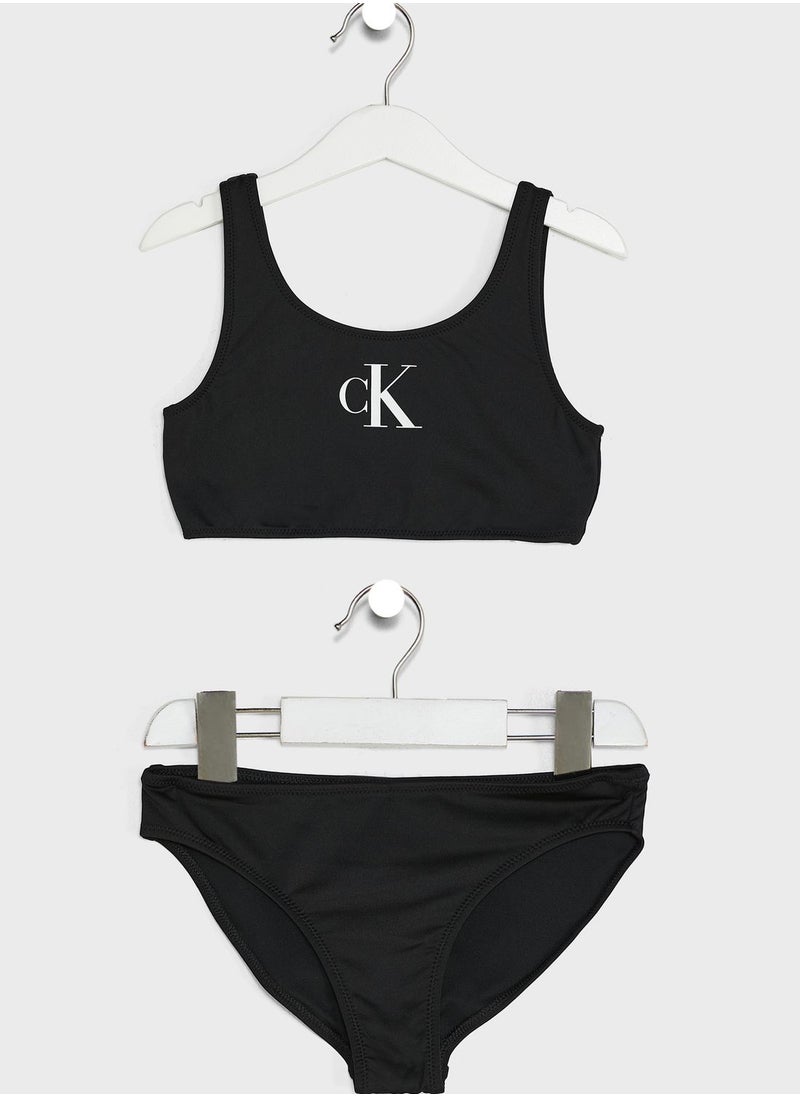 Calvin Klein Jeans - Youth Logo Print Bikini Set - Image 1