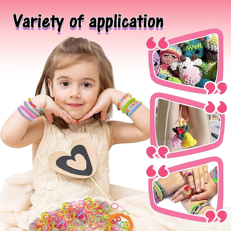 KASTWAVE 18000+ Rubber Band Bracelet Kit, 32 Colors Loom Bands Rubberband for Jewelry Making Kits, Easter DIY Arts and Crafts Kit Toy for Toddlers Girls Easter Birthday Gift - Image 5