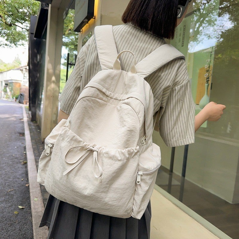 Bluejw Japanese Ins Sweet Style Bow Lightweight Small Backpack High-value Fresh Fairy Shopping Travel Backpack - Image 4