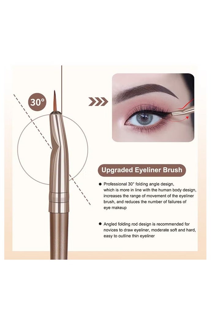 مانجي مجموعة فرش مكياج 20 قطعة ، فرشاة مكياج عيون احترافية مع علبة هدايا ، فرش مكياج أدوات فرشاة أحمر الخدود ظلال العيون - Image 3