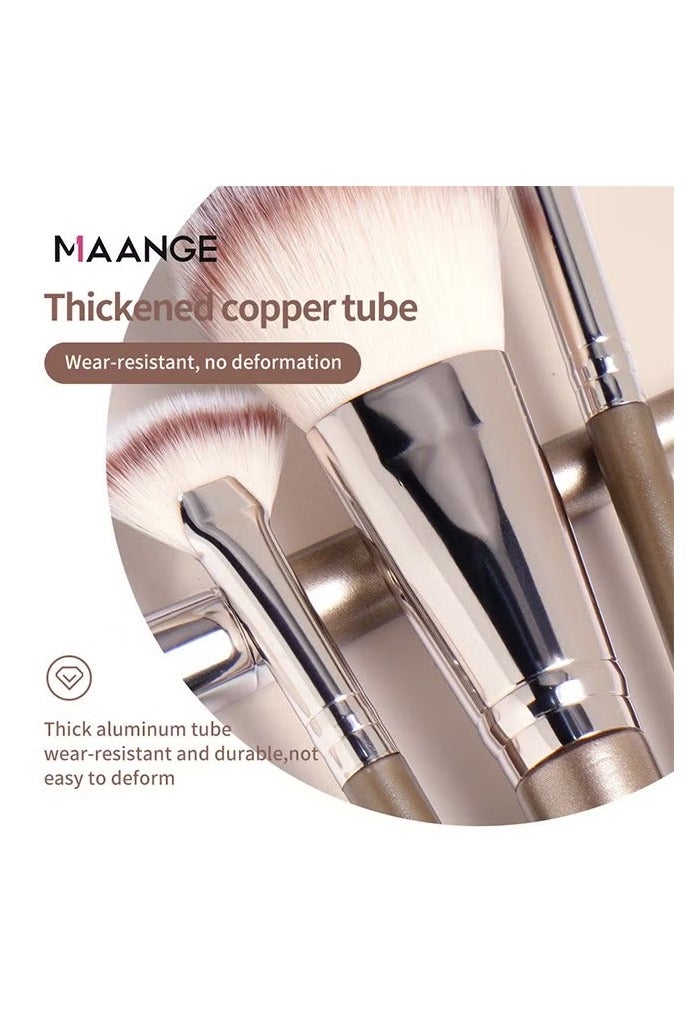 مانجي مجموعة فرش مكياج 20 قطعة ، فرشاة مكياج عيون احترافية مع علبة هدايا ، فرش مكياج أدوات فرشاة أحمر الخدود ظلال العيون - Image 5