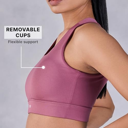 KICA High Impact and Full Coverage Crostini Sports Bra Pink (2XL) - Image 5