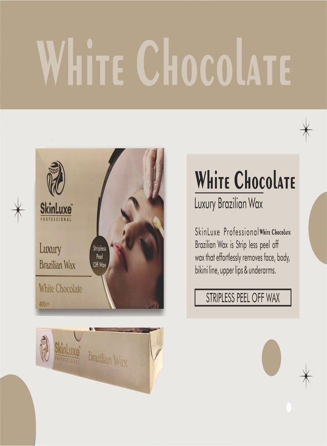 Nexify india SkinLuxe Professional Luxury Brazilian Wax, White Chocolate, Stripless Peel Off, 400g - Image 3