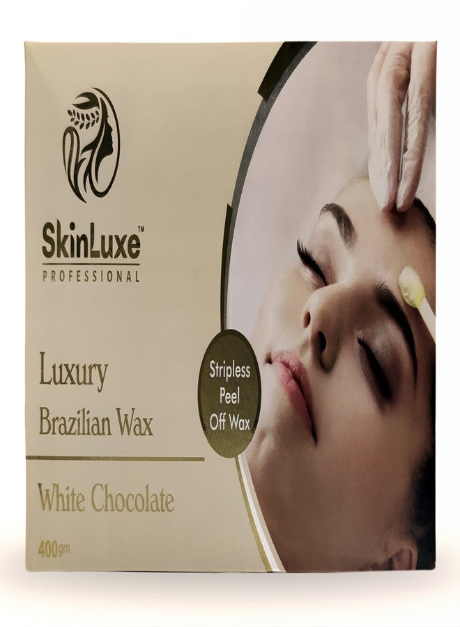 Nexify india SkinLuxe Professional Luxury Brazilian Wax, White Chocolate, Stripless Peel Off, 400g - Image 1