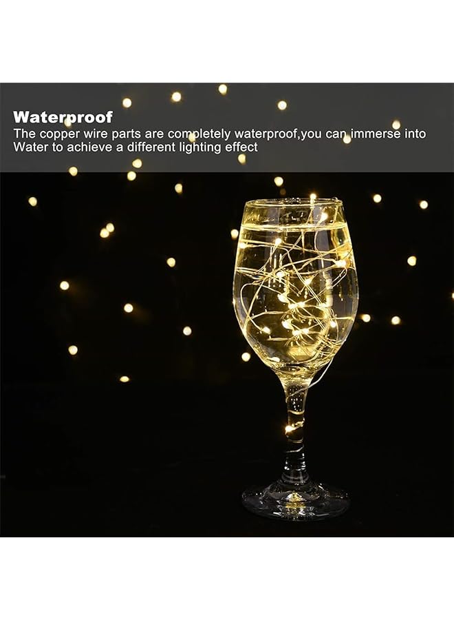 erorex Fairy Lights Battery Operated 16 Pack 10Ft 30 Led Mini String Lights Waterproof Silver Wire Firefly Starry Lights Twinkle Light Indoor For Diy Wedding Party Bedroom Patio Warm White - Image 4