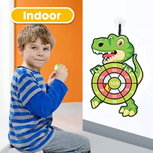 HONGID Dinosaur Toys for 3-12 Year Old Boys,30”Large Dart Board Kids Toys Age 4-12,Indoor Outdoor Games Dinosaur Birthday Party Supplies Favors Decorations,Stocking Stuffers for Kids - Image 4