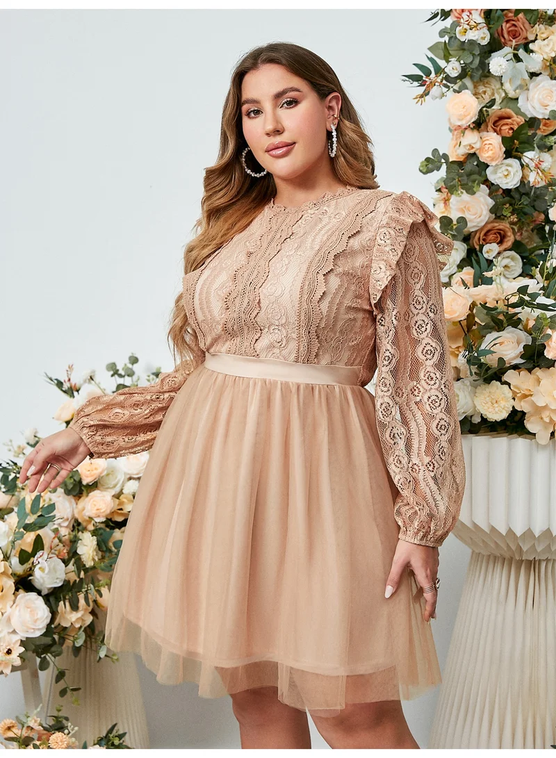 SIMPLEE Oversized women's dress suitable for curvy women's flowing skirt