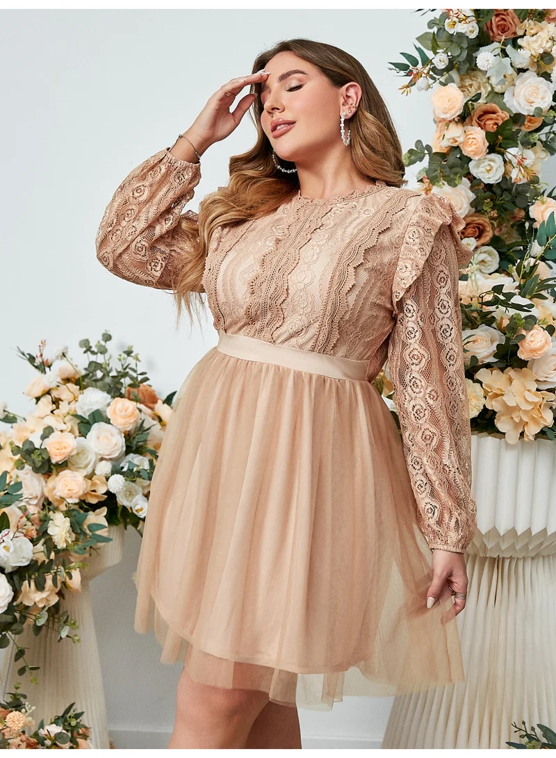 SIMPLEE Oversized women's dress suitable for curvy women's flowing skirt