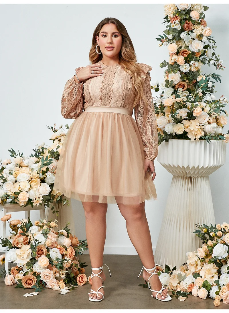 SIMPLEE Oversized women's dress suitable for curvy women's flowing skirt