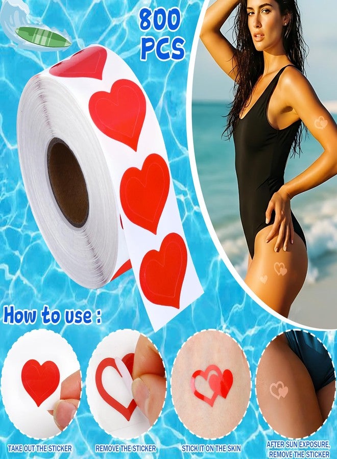 SANNIX 800 Pcs Red Tanning Stickers Set, Decorative Stickers for Adults, Teens, Waterproof Body Art Decal for Tanning Beds, Holidays and Gift - Image 3