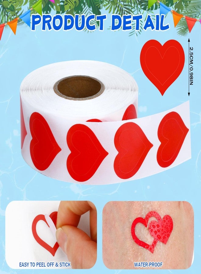 SANNIX 800 Pcs Red Tanning Stickers Set, Decorative Stickers for Adults, Teens, Waterproof Body Art Decal for Tanning Beds, Holidays and Gift - Image 2