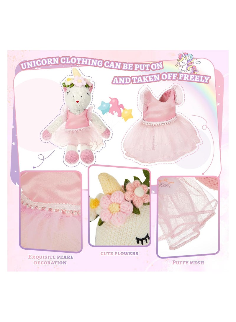 SYOSI Unicorn Stuffed Animals 17 Inches Ballerina Doll Wool Plush Unicorn Toys for Girls Birthday Gift, Ballerina Unicorn Doll Stuffed Animal for Girls (Pink) - Image 5