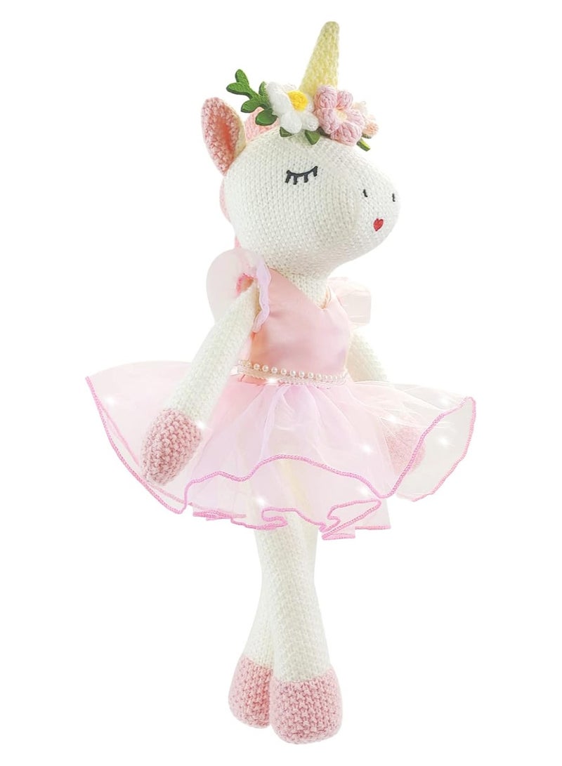 SYOSI Unicorn Stuffed Animals 17 Inches Ballerina Doll Wool Plush Unicorn Toys for Girls Birthday Gift, Ballerina Unicorn Doll Stuffed Animal for Girls (Pink) - Image 1