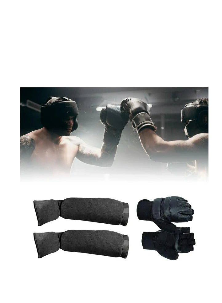 Taekwondo Gloves and Foot Protector,Taekwondo Sparring Gloves Hand FootProtectors for  BoxingKickboxing Martial Karate Match - Image 2