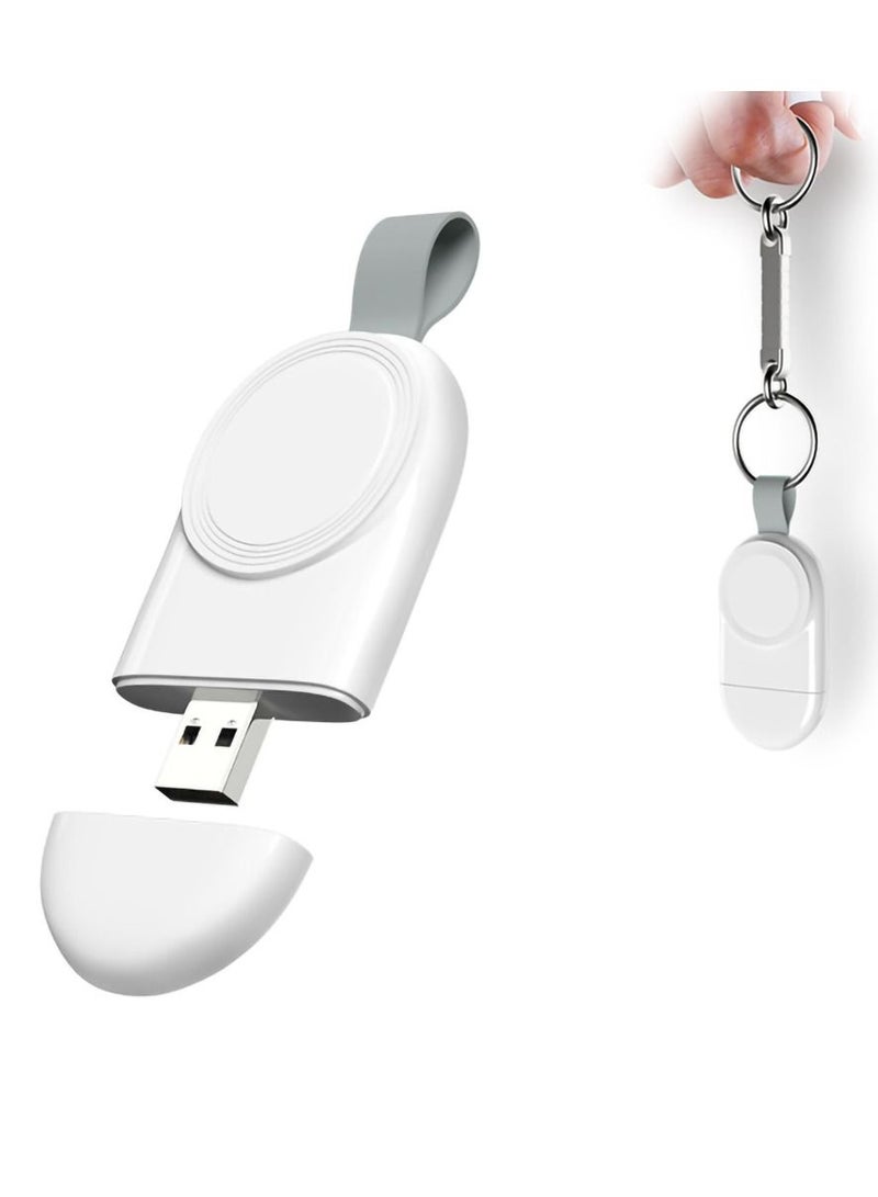 SYOSI Watch Charger for Apple Watch Series Magnetic Wireless Compact Portable USB Fast Charger Compatible with iWatch 6/Se/5/4/3/2/1(White) - Image 1