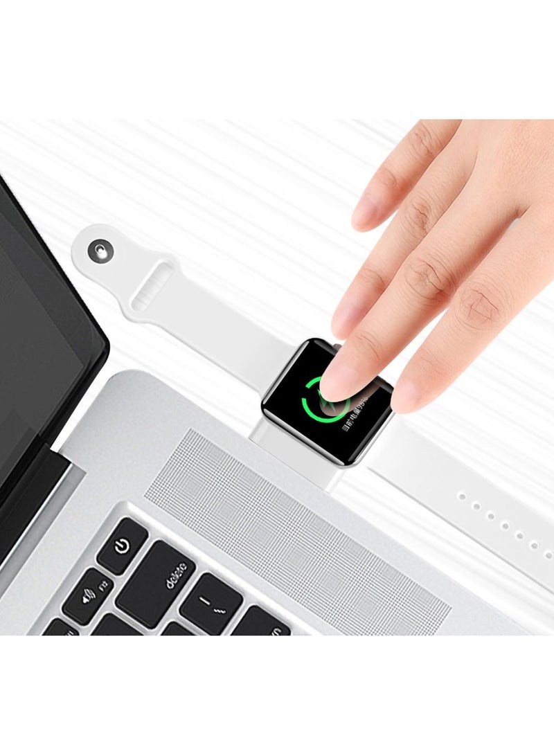 SYOSI Watch Charger for Apple Watch Series Magnetic Wireless Compact Portable USB Fast Charger Compatible with iWatch 6/Se/5/4/3/2/1(White) - Image 5