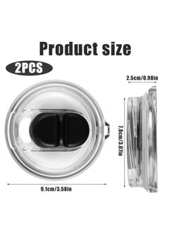 KASTWAVE 2pcs Replacement Lids Compatible with Yeti,Magnetic Tumbler Lid, Reusable Top Replacement for Yeti Rambler 20 oz Travel Mug Caps Replacement, Spill Proof Tumbler Cover  - Image 2