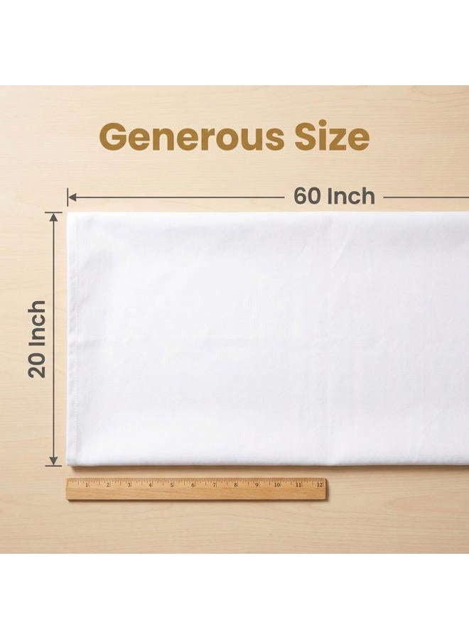 iNee 100% Cotton Fabric for Embroidery, Embroidery Fabric Cotton, 20 by 60-inch, White - Image 4