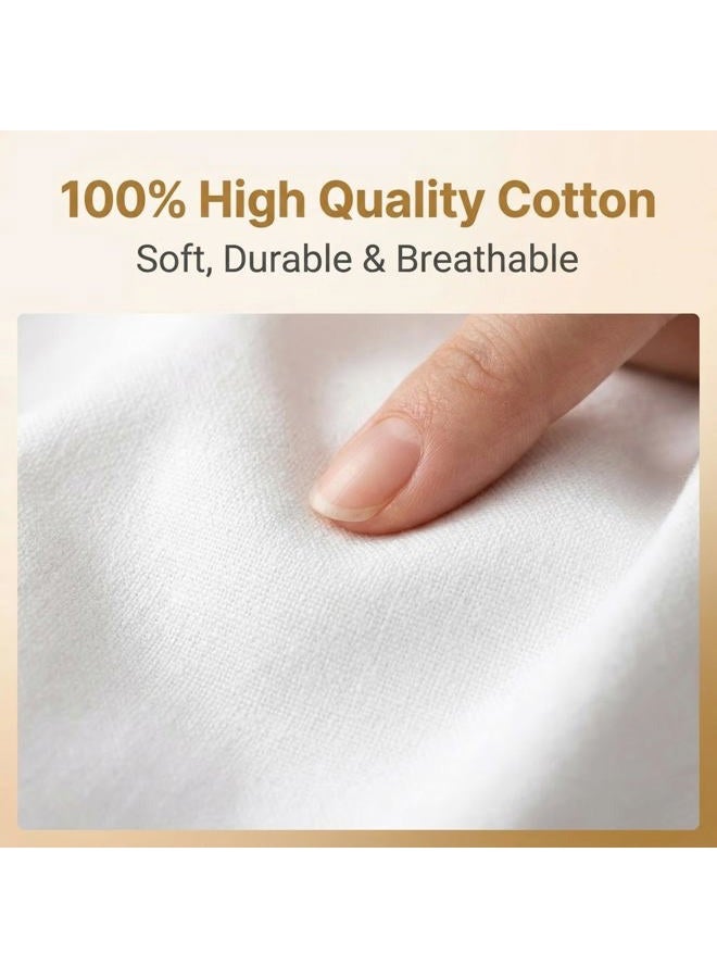 iNee 100% Cotton Fabric for Embroidery, Embroidery Fabric Cotton, 20 by 60-inch, White - Image 3