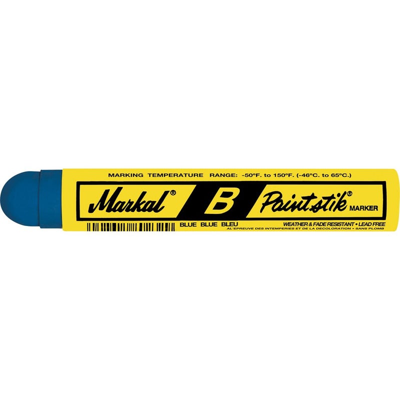 Markal 80225 B Paintstik Solid Paint Ambient Surface Marker, Blue (Pack of 12), 11/16" x 4-3/4"