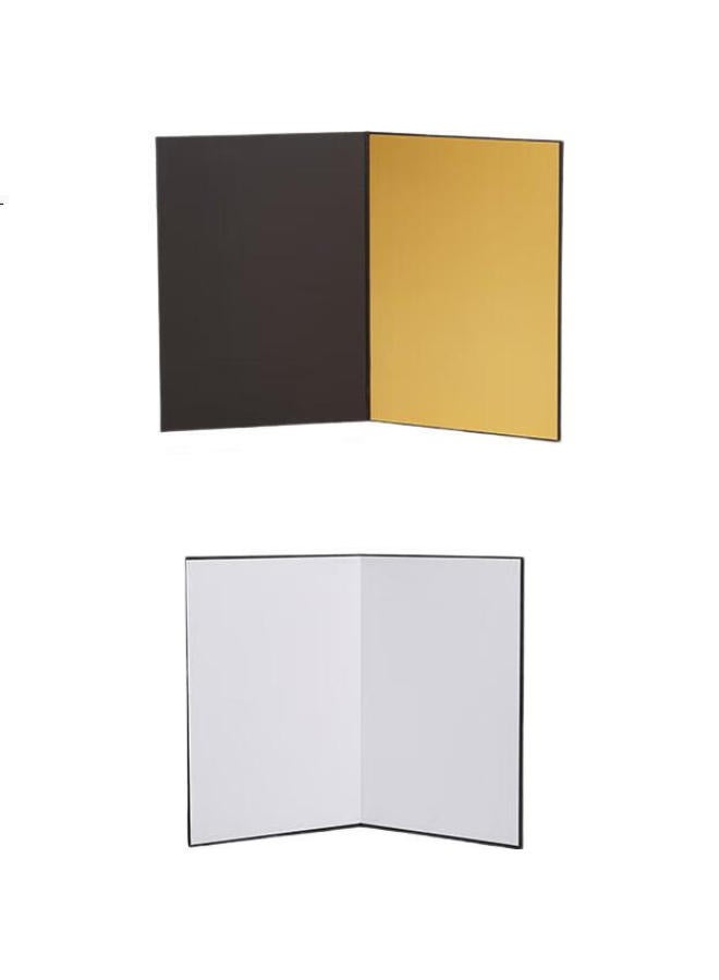 Beiyang A3 Large Photography Backdrop Card, Foldable Fill Light Board, Still Life Product Shooting Reflector, Hard Board, Thickened Black White Gold Matte Light-Absorbing Edge, Food And Beauty Photography - Image 2