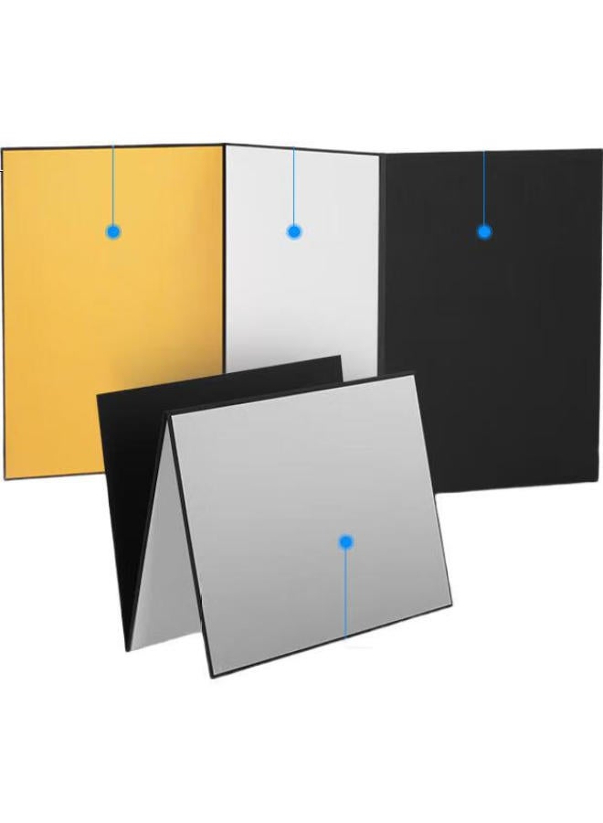 Beiyang A3 Large Photography Backdrop Card, Foldable Fill Light Board, Still Life Product Shooting Reflector, Hard Board, Thickened Black White Gold Matte Light-Absorbing Edge, Food And Beauty Photography - Image 3