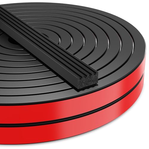 UIOCSSC 26Ft EPDM Rubber Weather Stripping Foam RV Door Seal SelfAdhesive Marine Hatch RV Door Seal Automotive Weatherstrip for Enclosed Trailer Boat Truck Bed Home W0625 H0375 - Image 1