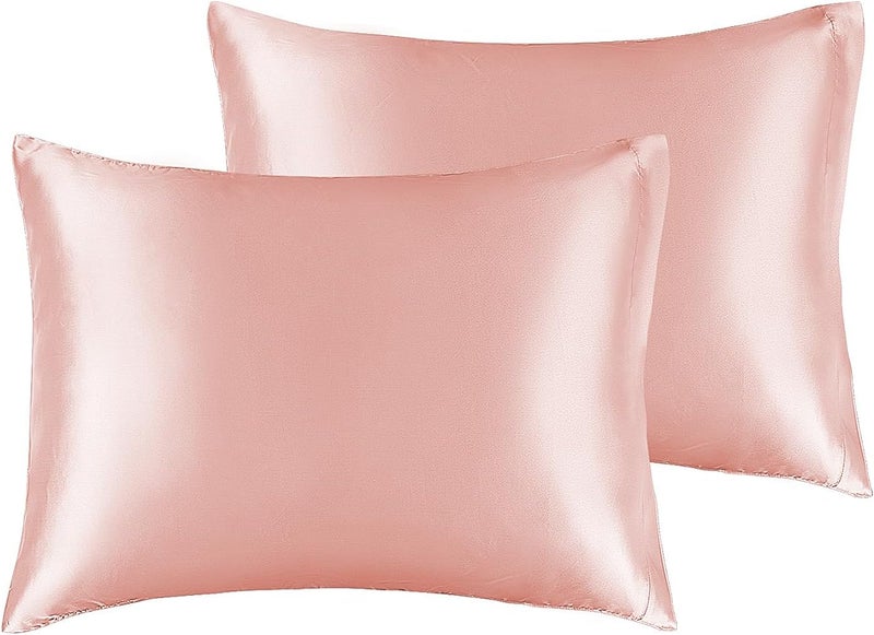 BEDELITE Flexible purchase choices Satin Pillowcase for Hair and Skin, Super Soft and Cooling Similar to Silk Pillow Cases 2 Pack with Envelope Closure, Gift for Women Men(13"x18" Toddler Size, Coral) Easy assemble alternatives - Image 1