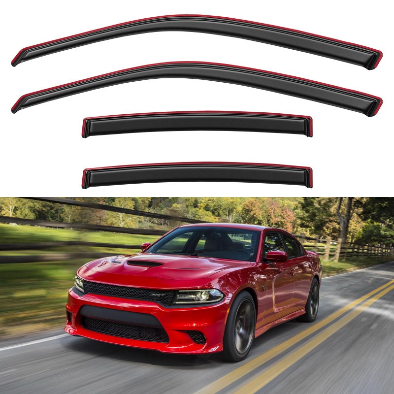 inChannel Window Visors Rain Guards for 20112023 Dodge Charger Window Vent Wind Deflectors Visors Shades for 1123 Charger NOT OutsideAdhensive Style