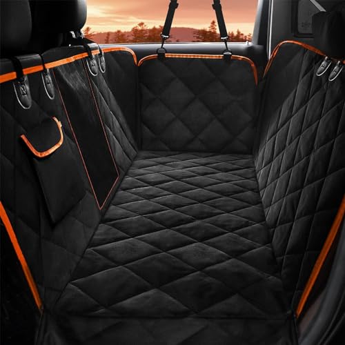 AMICA Polyester Dog Seat Cover, Scratchproof & Waterproof, Collapsible with Mesh Window and Storage Pocket, Washable Dog Hammock for SUV & Sedan Cars - Image 1