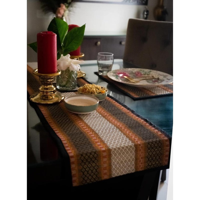 Fabartistry-By Nature, For Nature Fabartistry EcoFriendly Handmade MadurkatiRiverSabai Grass Dining Table placemats 12 16 inchesPack of 4 Black  - Image 5