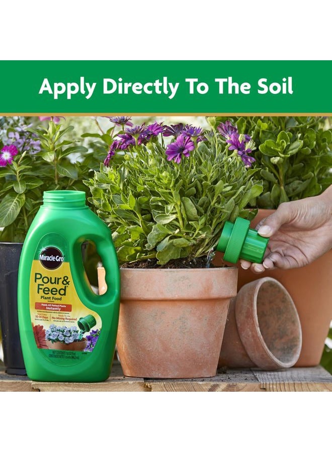 Miracle-Gro سماد سائل للنباتات، يغذي النباتات الحية على الفور، للنباتات الخارجية والداخلية في الأواني، 32 أونصة. - Image 4