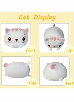Excefore Soft Plush Stuffed 8 Inch White Cat Animal Cartoon Hugging Pillow, Kawaii Toy Stuffed Animal Pillow Bedding, Kids Sleepin, Gifts for Children Kids (White)  - Image 3