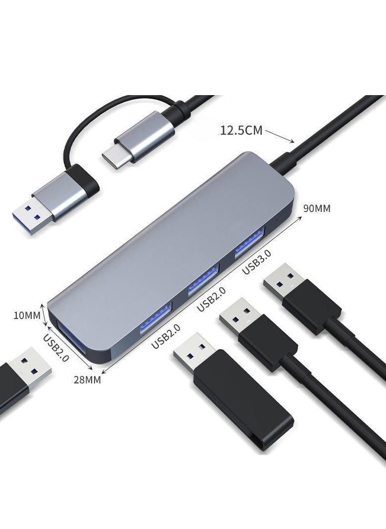 4 in 1 USB and Type-c interface high speed expansion dock USB2.0 USB3.0 HDMI 12.5CM  - Image 1