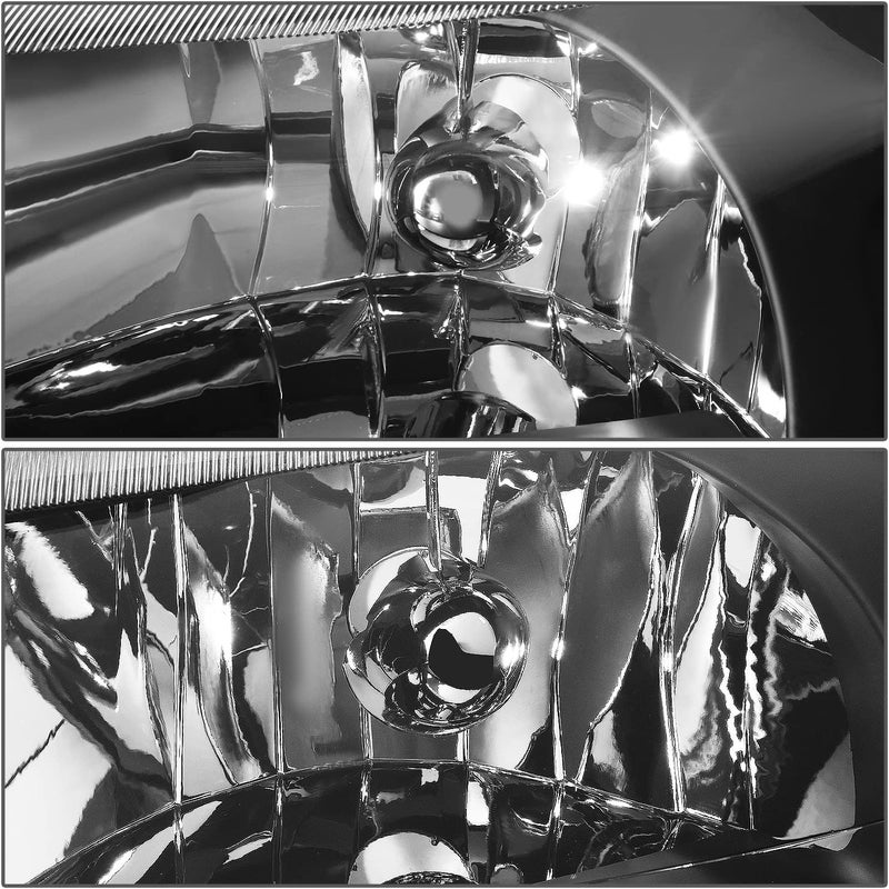Auto Dynasty Halogen Headlights Assembly Kit for Ford Mustang 1999-2004, Black Housing, Clear Lens - Image 3
