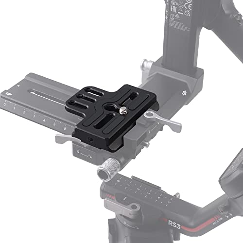 FocusFoto Extended Upper Quick Release Baseplate QR Plate for DJI Ronin RS2 RSC2 RS3 RS 3 Pro RS4 RS 4 Pro RS 4 Mini Gimbal Stabilizer Arca-Swiss Standard Camera Tripod Ballhead (Extended Version) - Image 5