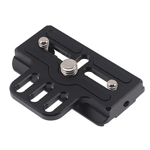 FocusFoto Extended Upper Quick Release Baseplate QR Plate for DJI Ronin RS2 RSC2 RS3 RS 3 Pro RS4 RS 4 Pro RS 4 Mini Gimbal Stabilizer Arca-Swiss Standard Camera Tripod Ballhead (Extended Version) - Image 1