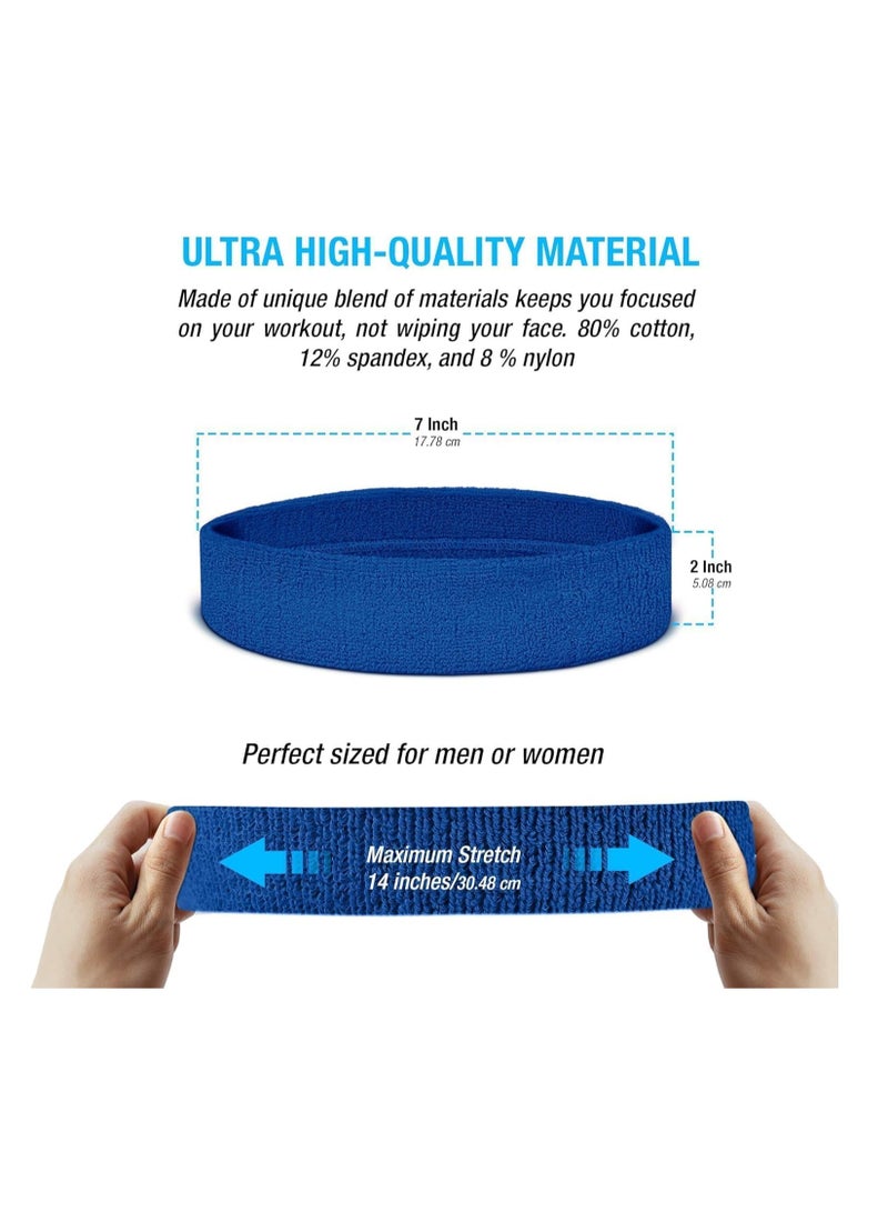 Generic Iggy Wolf Sweat Absorbent Sports Headbands Blue  - Image 2