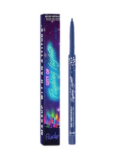 Rude City of Flashing Lights Micro Retractable Liner Wavy Navy 