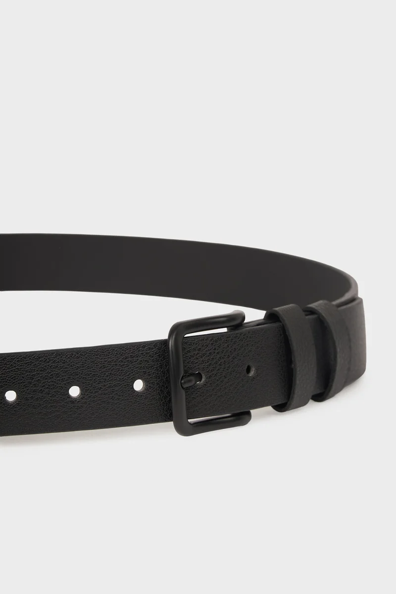 Defacto  Man Rectangular Buckle Faux Leather Casual Belt for Men | Best Price UAE