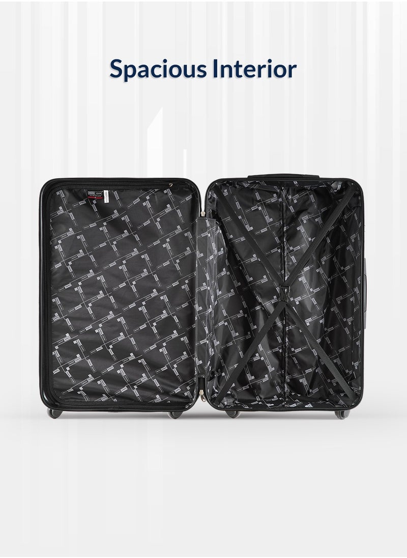 PARAJOHN - Winso Cabin Size ABS Hardside Spinner Luggage Trolley 20 Inch Black - Image 1