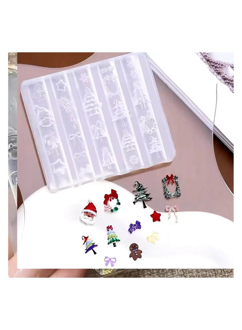 brunson Nail Carving Mold, Nail Art Templates 3D Silicone Nail Art Decoration Mold, Uv Nail Art Template Seasonal Pattern Decals Nail Diy Tools, Professional Natural And Artificial Nails Tools - Image 5