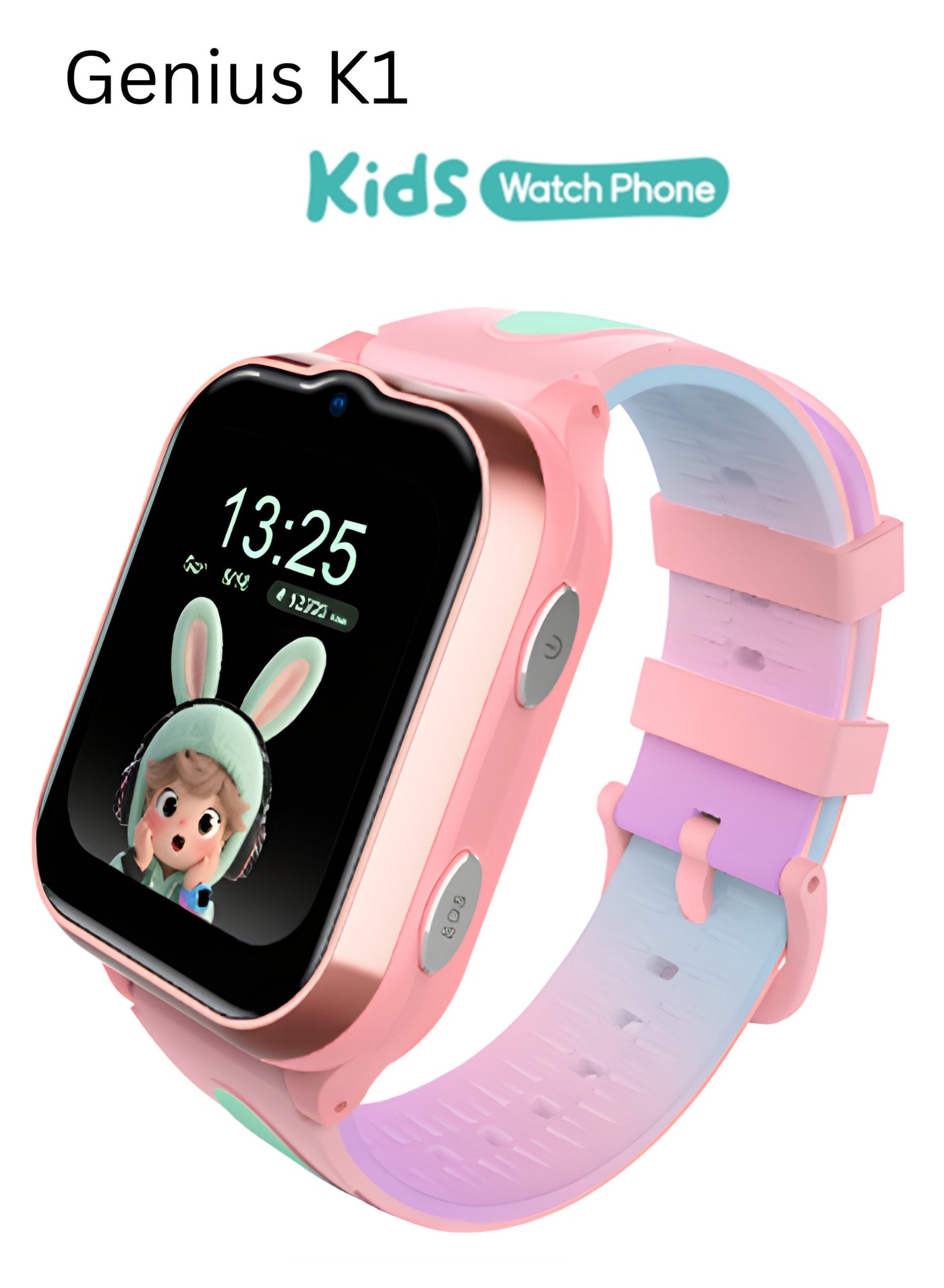 Benco Genius K1 4G Kids Smart Watch Phone with GPS Tracking, Calling Function, 1.69” Display & 800mAh Battery - Pink - Middle East Version