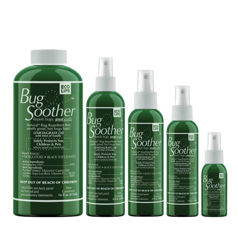 Bug Soother Spray Large Family Pack Natural Insect Gnat and Mosquito Repellent Deterrent Safe Bug Spray for Adults Kids Pets Environment Made in USA