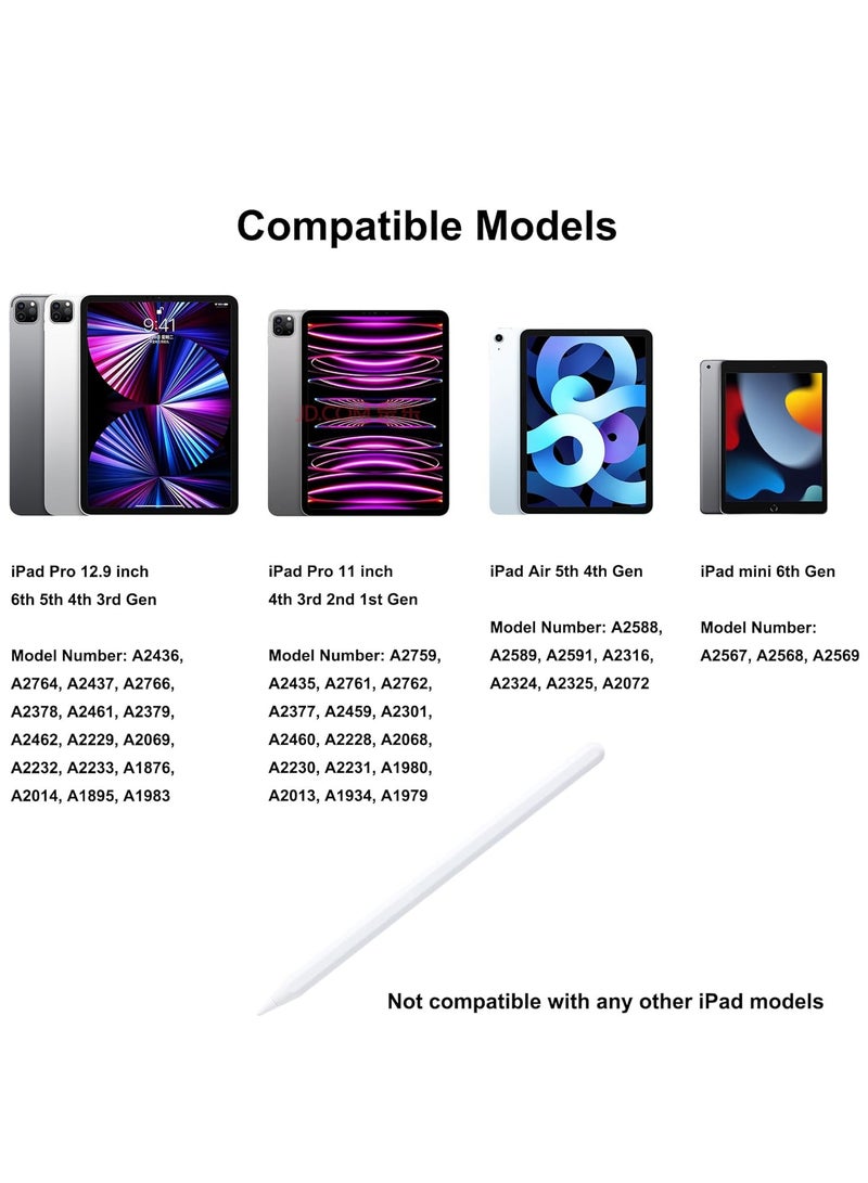 Stylus Pen for iPad  Wireless Charging Magnetic iPencil Lapiz Capacitive Active Capacitive Air 5 4 iPad Pro 5.9 11 inch Mini 6 (White) - Image 2