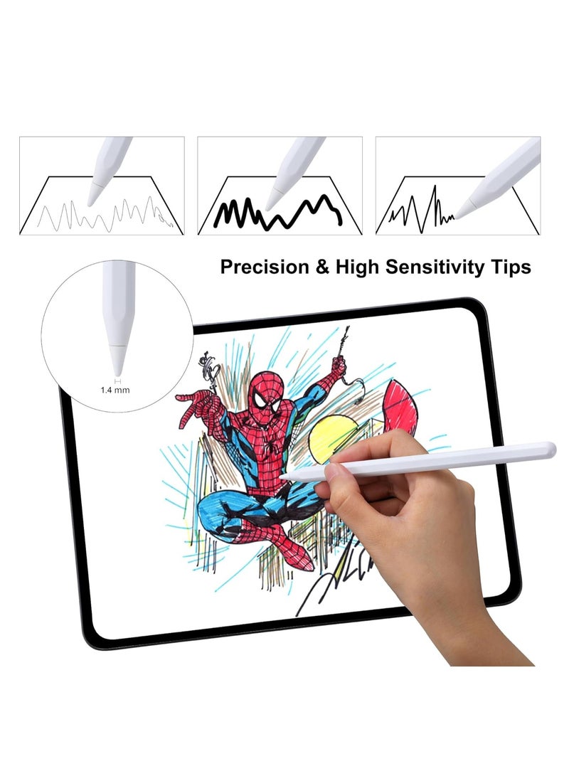 Stylus Pen for iPad  Wireless Charging Magnetic iPencil Lapiz Capacitive Active Capacitive Air 5 4 iPad Pro 5.9 11 inch Mini 6 (White) - Image 5