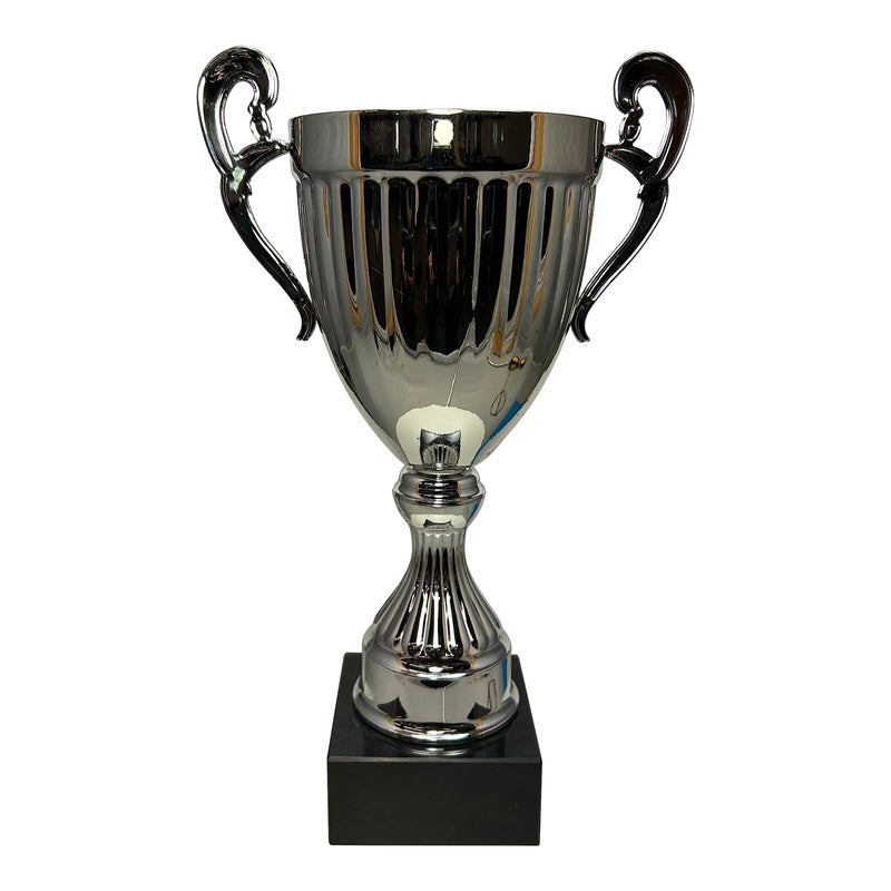 Express Medals 12 Inch Bright Metal Silver Color Trophy Cup Event Sport Tournaments Competitions Recognition Gift or Award 12 Inches Tall x 7 Inches Wide at The Handles AMC321 - Image 2