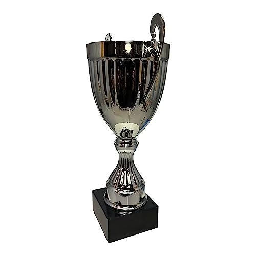 Express Medals 12 Inch Bright Metal Silver Color Trophy Cup Event Sport Tournaments Competitions Recognition Gift or Award 12 Inches Tall x 7 Inches Wide at The Handles AMC321 - Image 3