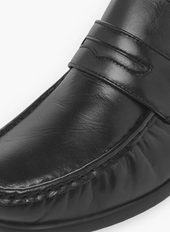 Pinosos BLACK Men Slip-On Genuine Leather Loafers for Men | Best Price UAE