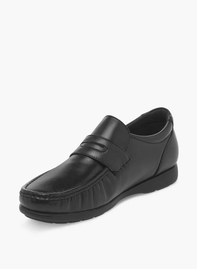 Pinosos BLACK Men Slip-On Genuine Leather Loafers for Men | Best Price UAE